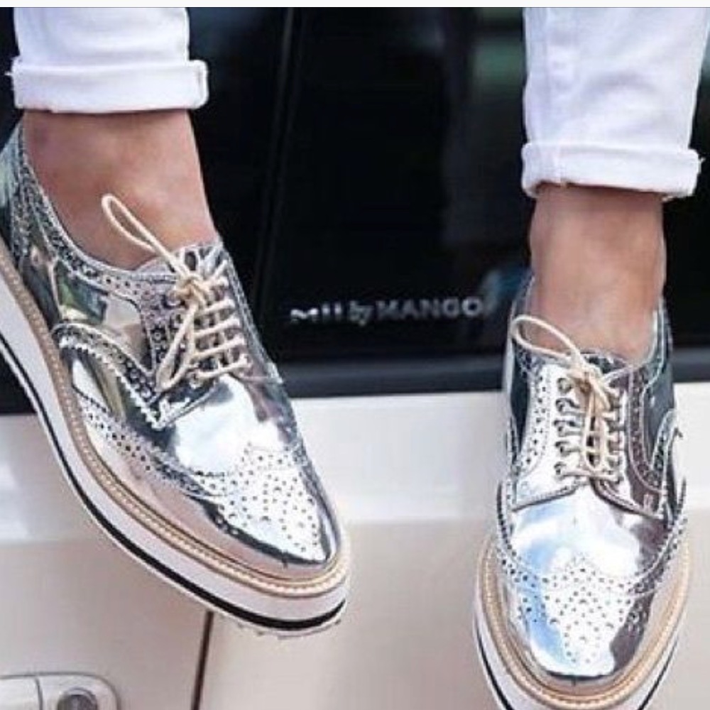 Zara silver platform shoes - Picture 4 of 7